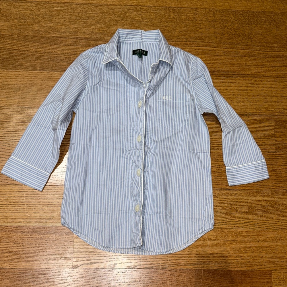 Lauren Ralph Lauren Collared Sleepwear Shirt